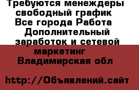 Требуются менеждеры, свободный график - Все города Работа » Дополнительный заработок и сетевой маркетинг   . Владимирская обл.